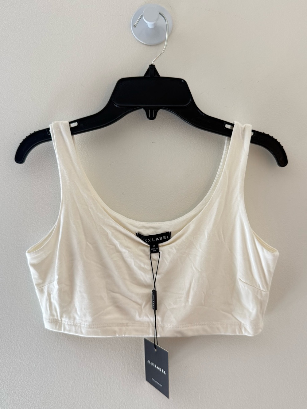 JLUXLABEL Cream Cropped Scoop Tank Size M NWT #Lux-W